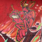 street art, mural, graffiti, comic art, coyote, character, urban art, painted wall