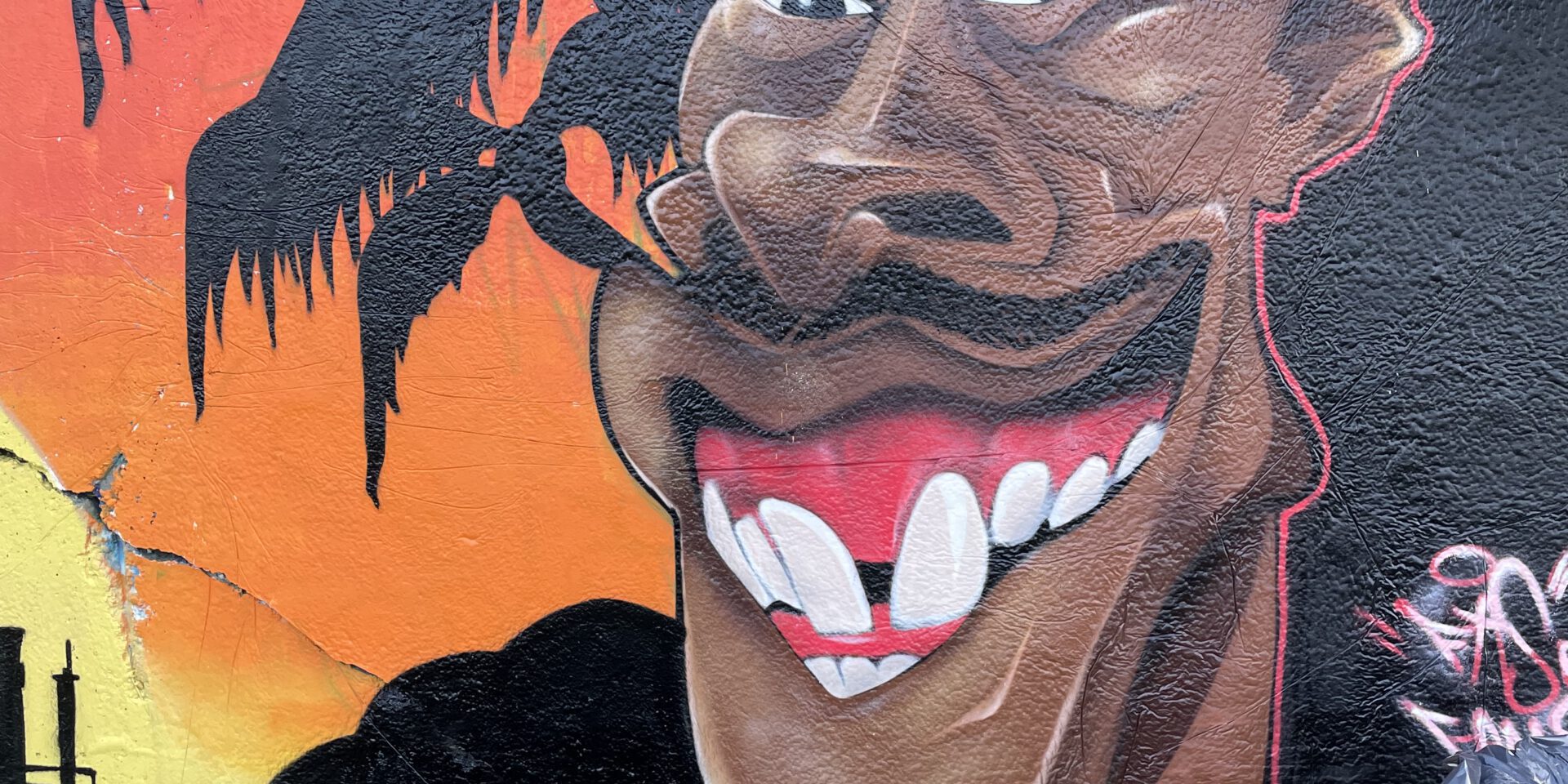 street art, mural, graffiti, cartoon, Eddie Murphy, Karikatur, character, urban art, painted wall
